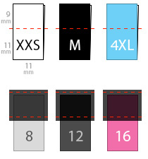 Size label for clothes Model TL-M225